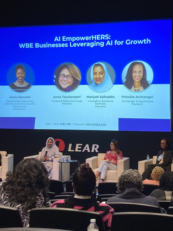 Mariyah speaking as part of AI panel