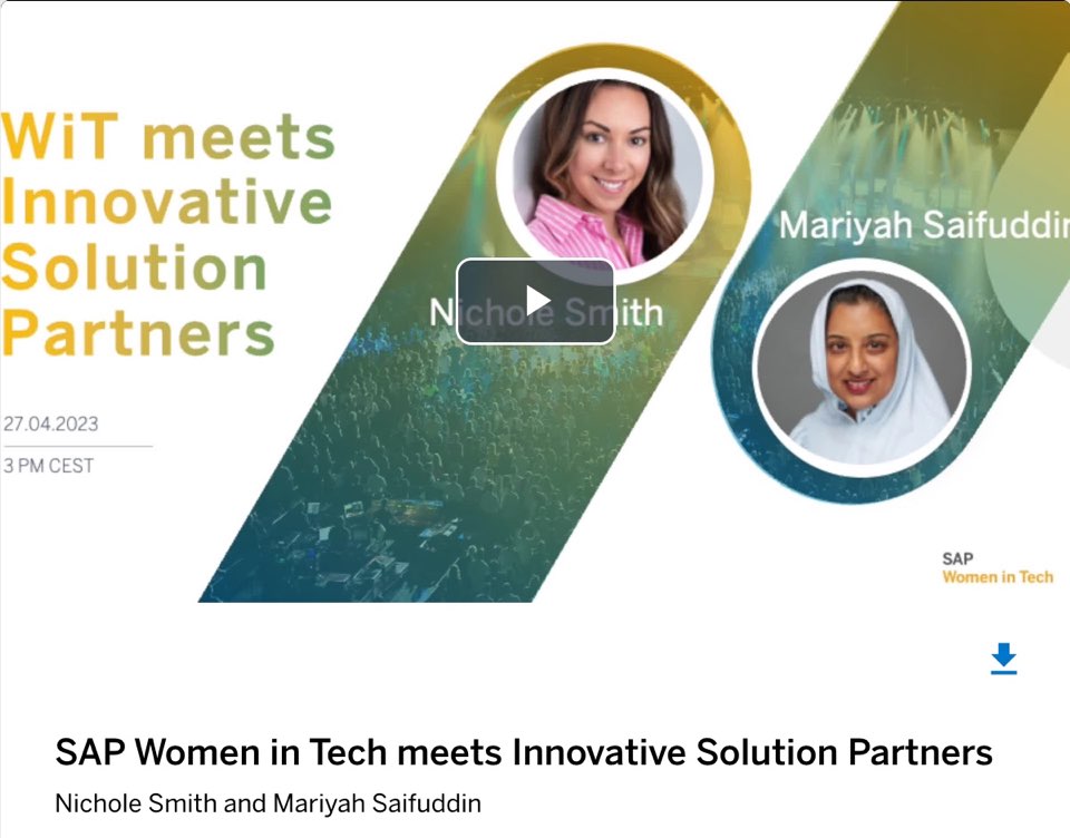 Title slide for Women in Tech video
