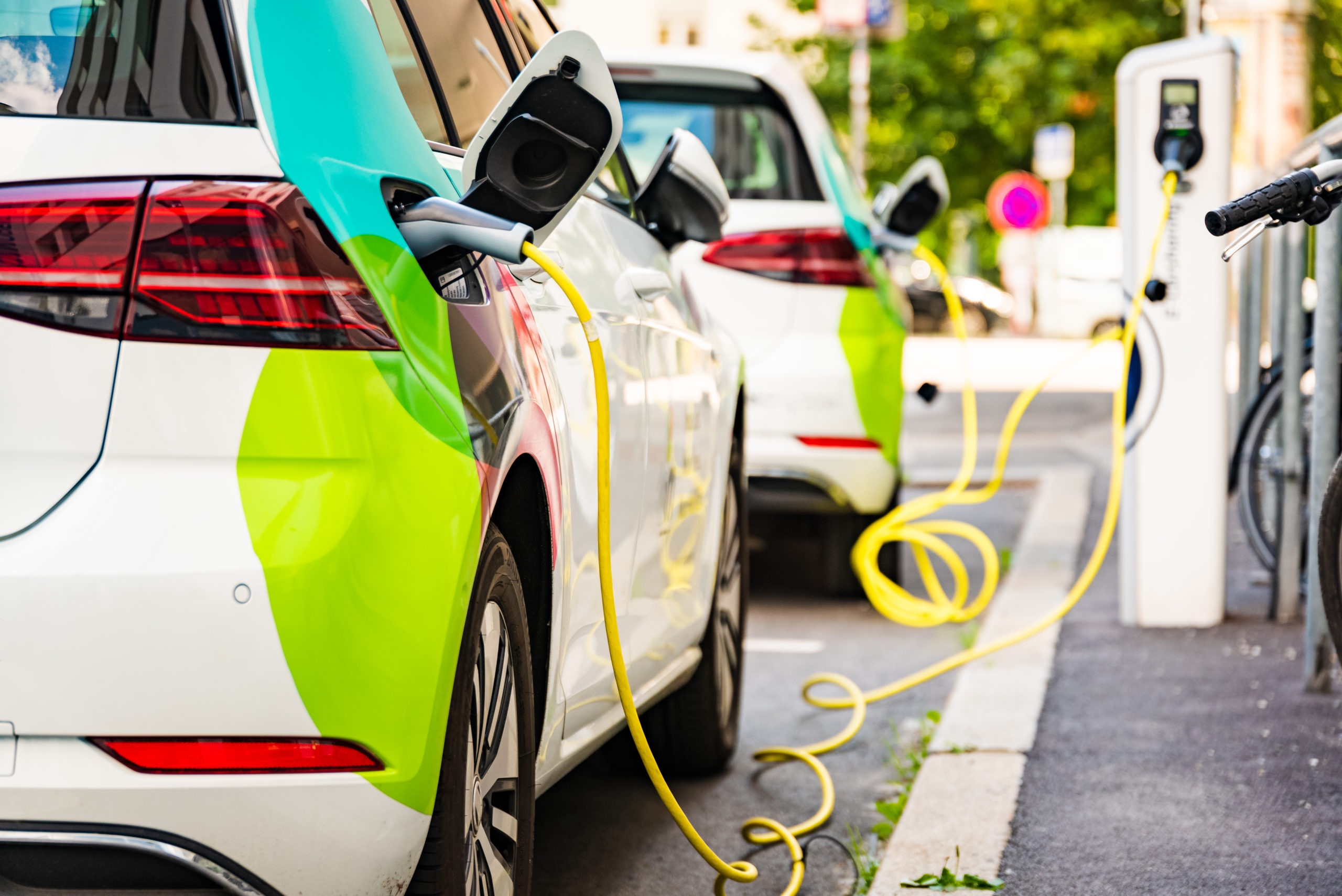 Charging battery of an electric car.