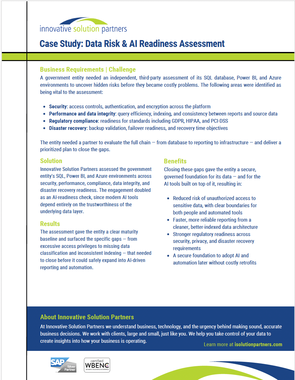 Case Study: Data Risk & AI Readiness Assessment